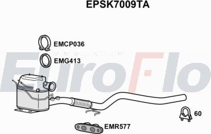 EuroFlo EPSK7009TA - Filtre à particules / à suie, échappement droxauto.com