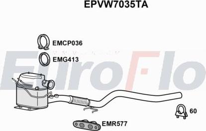 EuroFlo EPVW7035TA - Filtre à particules / à suie, échappement droxauto.com