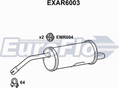 EuroFlo EXAR6003 - Silencieux arrière droxauto.com