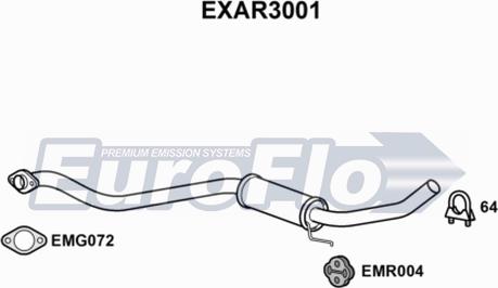 EuroFlo EXAR3001 - Silencieux central droxauto.com