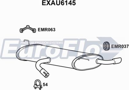 EuroFlo EXAU6145 - Silencieux arrière droxauto.com