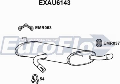 EuroFlo EXAU6143 - Silencieux arrière droxauto.com
