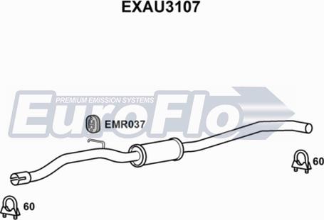 EuroFlo EXAU3107 - Silencieux central droxauto.com
