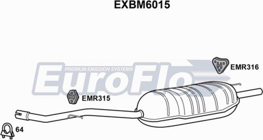 EuroFlo EXBM6015 - Silencieux arrière droxauto.com