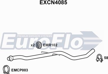 EuroFlo EXCN4085 - Tuyau d'échappement droxauto.com