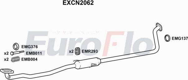 EuroFlo EXCN2062 - Silencieux central droxauto.com