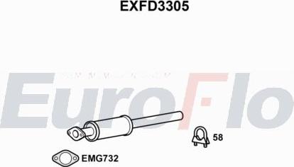 EuroFlo EXFD3305 - Silencieux avant droxauto.com