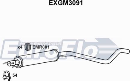 EuroFlo EXGM3091 - Silencieux central droxauto.com