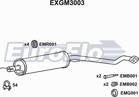 EuroFlo EXGM3003 - Silencieux central droxauto.com