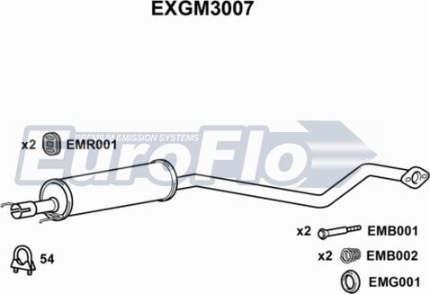 EuroFlo EXGM3007 - Silencieux central droxauto.com