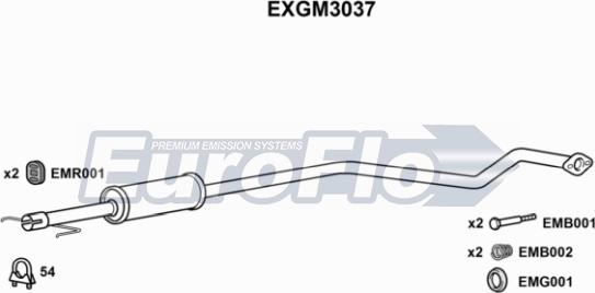 EuroFlo EXGM3037 - Silencieux central droxauto.com