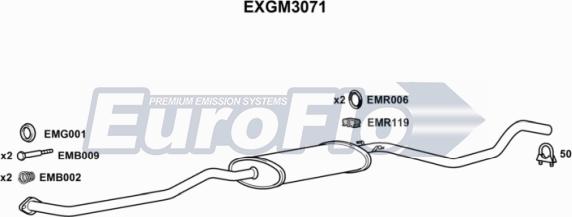 EuroFlo EXGM3071 - Silencieux central droxauto.com