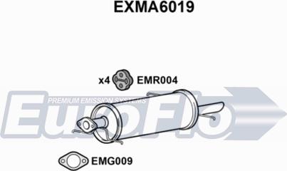EuroFlo EXMA6019 - Silencieux arrière droxauto.com