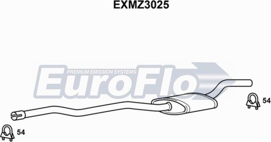 EuroFlo EXMZ3025 - Silencieux central droxauto.com