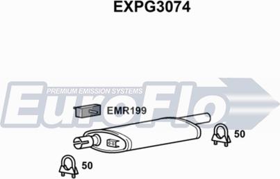 EuroFlo EXPG3074 - Silencieux central droxauto.com