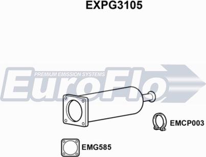 EuroFlo EXPG3105 - Silencieux central droxauto.com