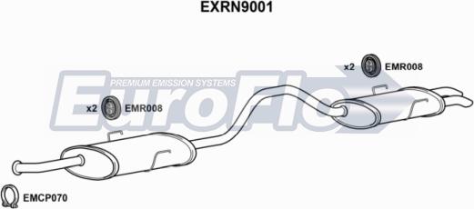 EuroFlo EXRN9001 - Pot de détente / silencieux arrière droxauto.com
