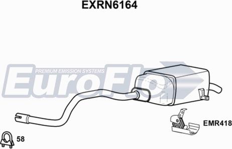 EuroFlo EXRN6164 - Silencieux arrière droxauto.com