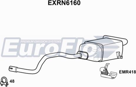 EuroFlo EXRN6160 - Silencieux arrière droxauto.com