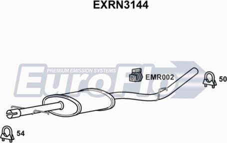 EuroFlo EXRN3144 - Silencieux central droxauto.com
