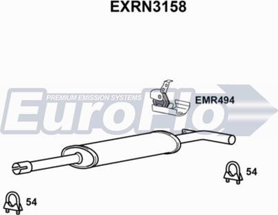 EuroFlo EXRN3158 - Silencieux central droxauto.com
