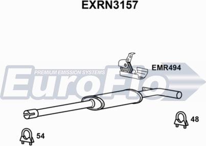 EuroFlo EXRN3157 - Silencieux central droxauto.com