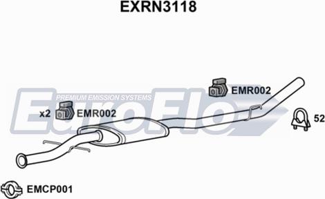 EuroFlo EXRN3118 - Silencieux central droxauto.com