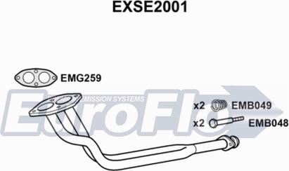 EuroFlo EXSE2001 - Tuyau d'échappement droxauto.com