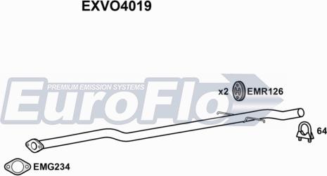EuroFlo EXVO4019 - Tuyau d'échappement droxauto.com