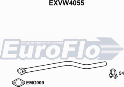 EuroFlo EXVW4055 - Tuyau d'échappement droxauto.com