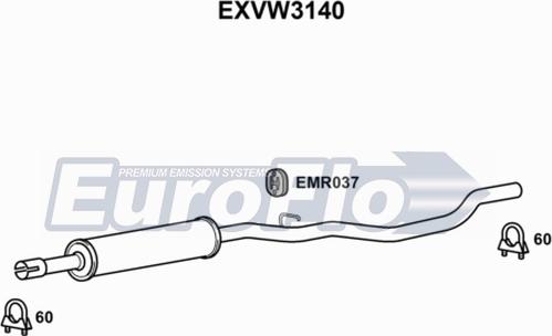 EuroFlo EXVW3140 - Silencieux central droxauto.com