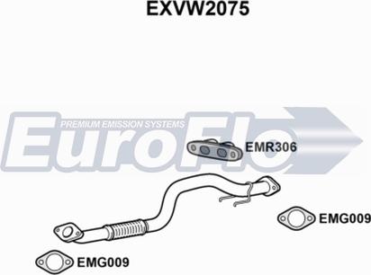 EuroFlo EXVW2075 - Tuyau d'échappement droxauto.com