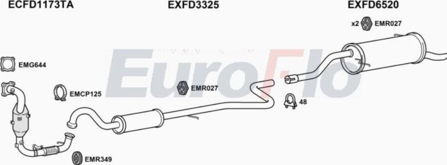 EuroFlo FDFIE10 1028B - Échappement droxauto.com