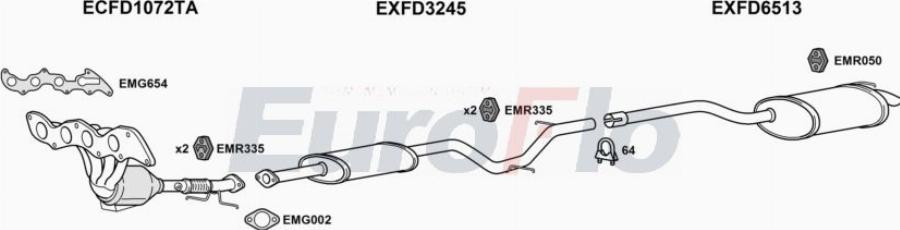 EuroFlo FDGAL20 6004B - Échappement droxauto.com