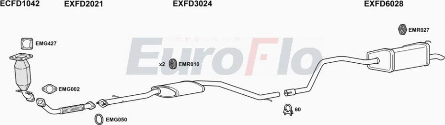 EuroFlo FDMON20D 2001A00 - Échappement droxauto.com