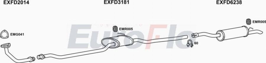 EuroFlo FDSIE18D 3001A00 - Échappement droxauto.com