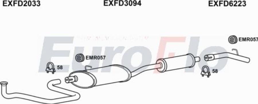 EuroFlo FDTRA25D 9004A00 - Échappement droxauto.com