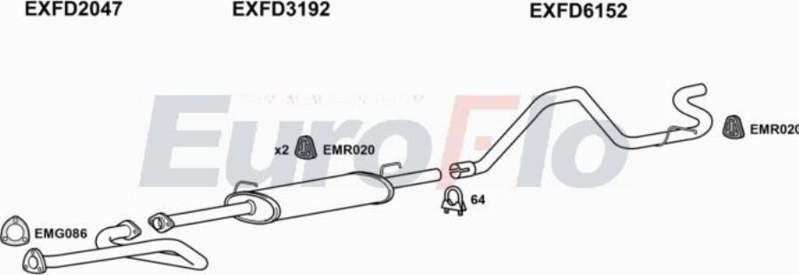 EuroFlo FDTRA25D 9022A00 - Échappement droxauto.com