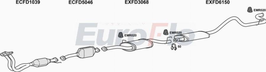 EuroFlo FDTRA20 9015A00 - Échappement droxauto.com