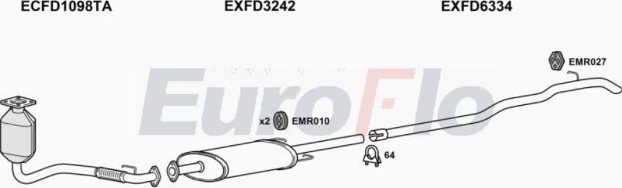 EuroFlo FDTRA22D 9029A00 - Échappement droxauto.com