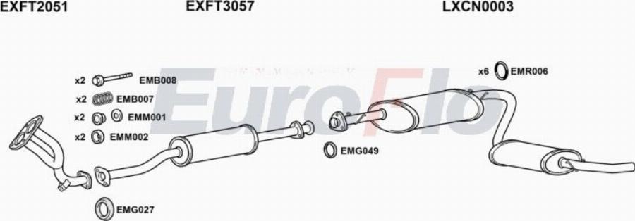 EuroFlo FTDUC19D 0718LHD - Échappement droxauto.com