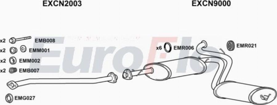 EuroFlo FTDUC19D 7018A00 - Échappement droxauto.com