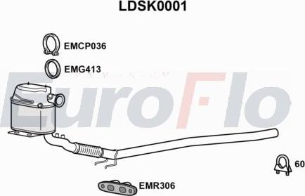 EuroFlo LDSK0001 - Filtre à particules / à suie, échappement droxauto.com