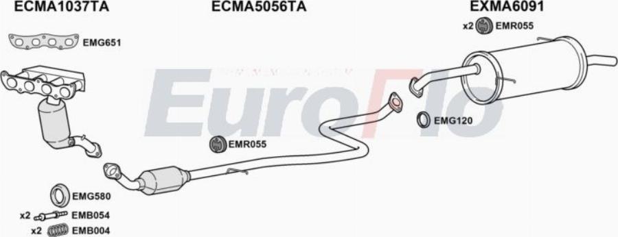 EuroFlo MA213 1004 - Échappement droxauto.com