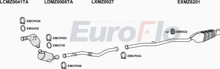 EuroFlo MZE2521D 0210LHD - Échappement droxauto.com