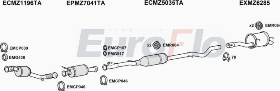 EuroFlo MZV2521D 6001B - Échappement droxauto.com