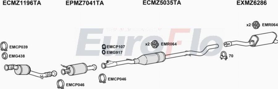 EuroFlo MZV2521D 6001D - Échappement droxauto.com