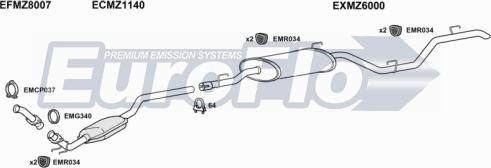 EuroFlo MZV2222D 6001L - Échappement droxauto.com