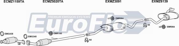 EuroFlo MZVIA21D 6004J - Échappement droxauto.com