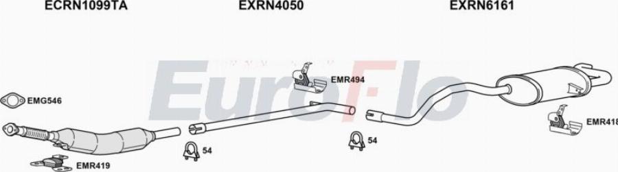 EuroFlo RNMEG19D 3011A00 - Échappement droxauto.com